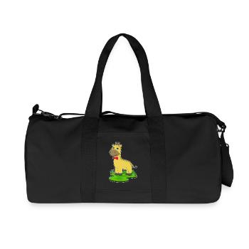 Giraffe Schleife - Recycelte Canvas-Sporttasche von Stanley/Stella - Schwarz - Vorne