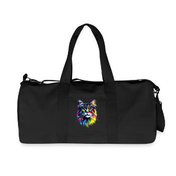 Chat de la forêt norvégienne Chat des forêts norvégiennes - Sac de sport en toile recyclée Stanley/Stella - noir - Devant
