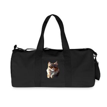 Chat de la forêt norvégienne Chat des forêts norvégiennes - Sac de sport en toile recyclée Stanley/Stella - noir - Devant