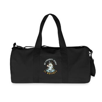 Spooky Ghost with Whiskey and Top Hat - Recycled Canvas Sports Bag by Stanley/Stella - black - Front
