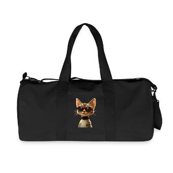 Savannah Katze Cat Mama Süße Serval Leopard Katzen - Recycelte Canvas-Sporttasche von Stanley/Stella - Schwarz - Vorne