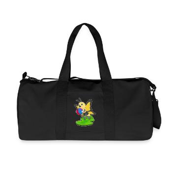 Natation papillon Water-polo Été - Sac de sport en toile recyclée Stanley/Stella - noir - Devant