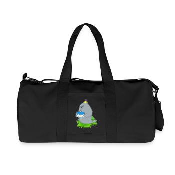 Gâteau d’anniversaire de phoque - Sac de sport en toile recyclée Stanley/Stella - noir - Devant