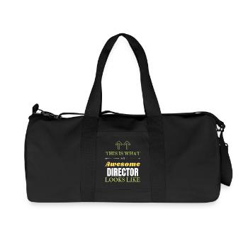 This is What an Awesome Director Looks Like - Recycled Canvas Sports Bag by Stanley/Stella - black - Front