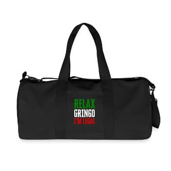 Relax Gringo Je suis légal Drôle d’immigration - Sac de sport en toile recyclée Stanley/Stella - noir - Devant