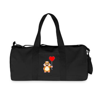 Hamster Bridal Balloon Wedding - Recycled Canvas Sports Bag by Stanley/Stella - black - Front
