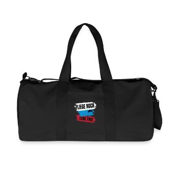 Parapente - Volez haut, vivez en liberté - Sac de sport en toile recyclée Stanley/Stella - noir - Devant