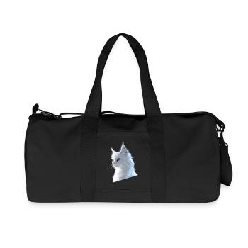 Chat Angora Blanc Chat Angora Chats Angora Mignons - Sac de sport en toile recyclée Stanley/Stella - noir - Devant