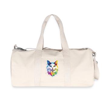 Chat Angora Blanc Chat Angora Chats Angora Mignons - Sac de sport en toile recyclée Stanley/Stella - blanc naturel - Devant