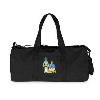 Gâteau d’anniversaire d’escargot - Sac de sport en toile recyclée Stanley/Stella - noir - Devant