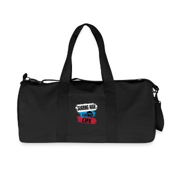 Soaring High Living Life – Paragliding Design - Recycled Canvas Sports Bag by Stanley/Stella - black - Front