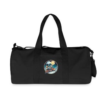 Christmas Mouse Railway Model Railway Kids - Recycled Canvas Sports Bag by Stanley/Stella - black - Front