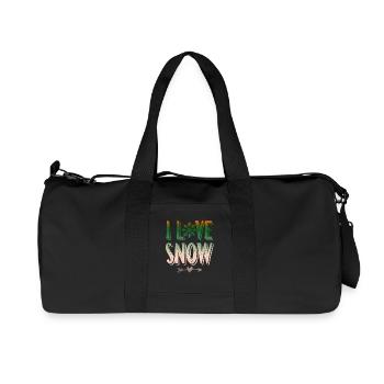I Love Snow - Recycled Canvas Sports Bag by Stanley/Stella - black - Front