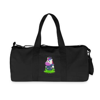 Police du Policier Licorne Microphone - Sac de sport en toile recyclée Stanley/Stella - noir - Devant