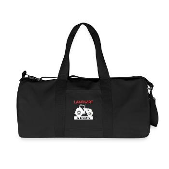 Farmer in action Farmer Funny saying nature - Recycled Canvas Sports Bag by Stanley/Stella - black - Front