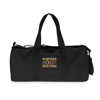 2007 Vintage Retro Geburtstagsgeschenk - Recycelte Canvas-Sporttasche von Stanley/Stella - Schwarz - Vorne