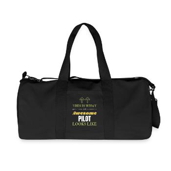 Voici à quoi ressemble un pilote génial - Sac de sport en toile recyclée Stanley/Stella - noir - Devant