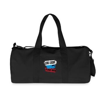 Live light, fly high – Paragliding Design - Recycled Canvas Sports Bag by Stanley/Stella - black - Front
