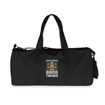 Nacho Average Discus Thrower Sombrero Cactus Humor - Recycled Canvas Sports Bag by Stanley/Stella - black - Front