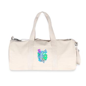 5th Birthday Motif Dolphin - 5 years - Recycled Canvas Sports Bag by Stanley/Stella - natural - Front