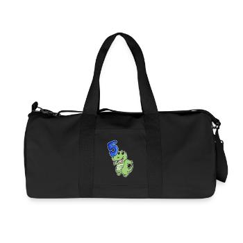 5th Birthday Motif Crocodile - 5 years - Recycled Canvas Sports Bag by Stanley/Stella - black - Front