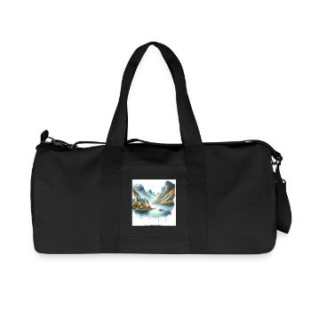Sognefjord Autumn Scandinavia Norway Natural Wound - Recycled Canvas Sports Bag by Stanley/Stella - black - Front