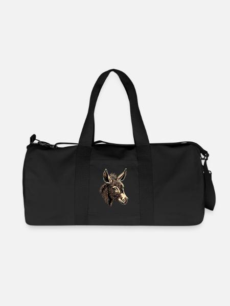 Esel Hausesel Donkey Reiten Stall Liebe Süßer Esel - Recycelte Canvas-Sporttasche von Stanley/Stella - Schwarz