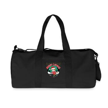 Christmas Cat Merry Catmas Winter Skate - Recycled Canvas Sports Bag by Stanley/Stella - black - Front