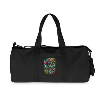 I'll Be In The Backyard 7 - Recycelte Canvas-Sporttasche von Stanley/Stella - Schwarz - Vorne