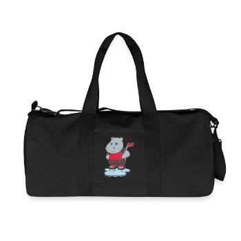 Bâton de hockey sur glace Hippopotamus - Sac de sport en toile recyclée Stanley/Stella - noir - Devant