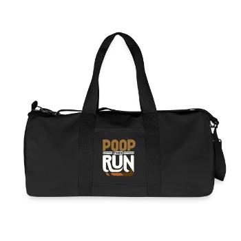 Poop Then Run 6 - Recycelte Canvas-Sporttasche von Stanley/Stella - Schwarz - Vorne