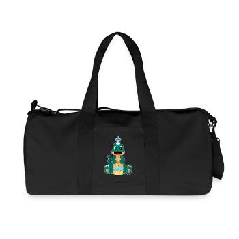 Gâteau d’anniversaire dinosaure - Sac de sport en toile recyclée Stanley/Stella - noir - Devant