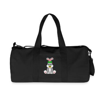 Sucette pour bébé lapin - Sac de sport en toile recyclée Stanley/Stella - noir - Devant