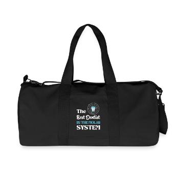 Der Beste Zahnarzt Im Molar-System - Recycelte Canvas-Sporttasche von Stanley/Stella - Schwarz - Vorne