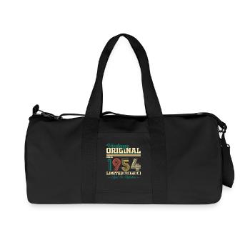 1954 Vintage Retro Geburtstagsgeschenk - Recycelte Canvas-Sporttasche von Stanley/Stella - Schwarz - Vorne