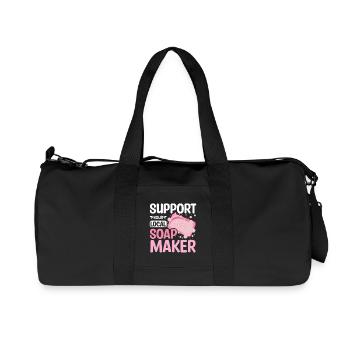 Support your local Soap maker - Recycelte Canvas-Sporttasche von Stanley/Stella - Schwarz - Vorne