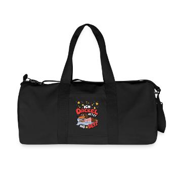 Chien teckel chemise rayée teckel ami tenue de nuit - Sac de sport en toile recyclée Stanley/Stella - noir - Devant