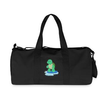 Turtle Snowboarder Snowboard - Sac de sport en toile recyclée Stanley/Stella - noir - Devant