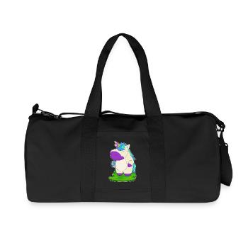 Unicorn Volleyball Player Volleyball - Recycled Canvas Sports Bag by Stanley/Stella - black - Front