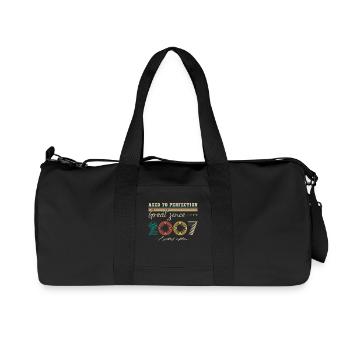 Original 2007 18. Jubiläum Vintage Geschenk - Recycelte Canvas-Sporttasche von Stanley/Stella - Schwarz - Vorne