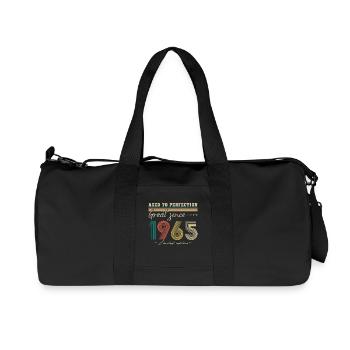 1965 Vintage Birthday Gift - Recycled Canvas Sports Bag by Stanley/Stella - black - Front