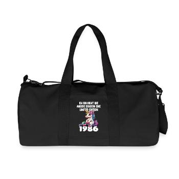 Edition Limitée 1986 Anniversaire Né 1986 - Sac de sport en toile recyclée Stanley/Stella - noir - Devant