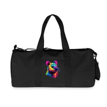 Quokka Be Quokka Joyeux Coloré Australie Quokkas - Sac de sport en toile recyclée Stanley/Stella - noir - Devant