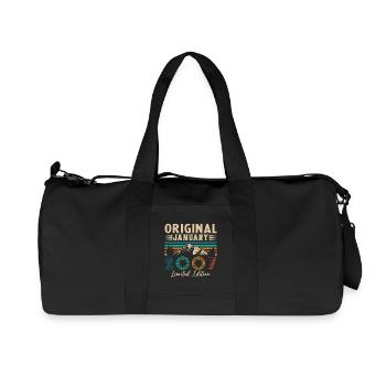 Cadeau D'anniversaire Nées En Janvier 2007 - Sac de sport en toile recyclée Stanley/Stella - noir - Devant