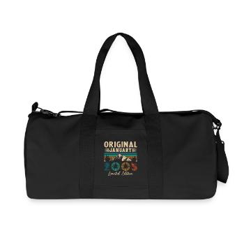 Cadeau D'anniversaire Nées En Janvier 2005 - Sac de sport en toile recyclée Stanley/Stella - noir - Devant