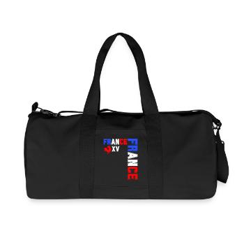 drapeau france cadeau, cadeau france drapeau - Sac de sport en toile recyclée Stanley/Stella - noir - Devant
