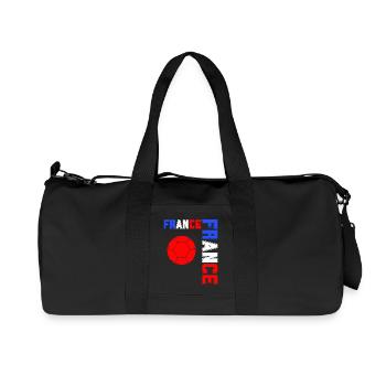 drapeau france cadeau, cadeau france drapeau - Sac de sport en toile recyclée Stanley/Stella - noir - Devant