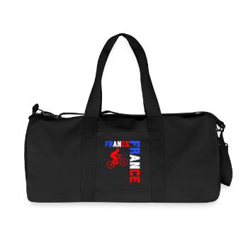 drapeau france cadeau, cadeau france drapeau Vélo - Sac de sport en toile recyclée Stanley/Stella - noir - Devant