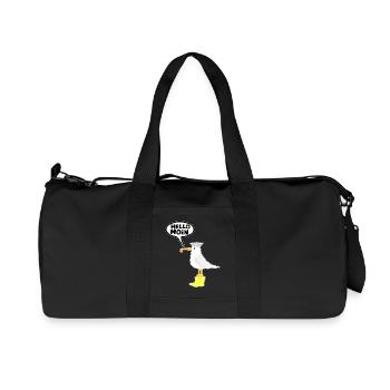 Hello Seagull Rubber Boots Hello Moin - Recycled Canvas Sports Bag by Stanley/Stella - black - Front