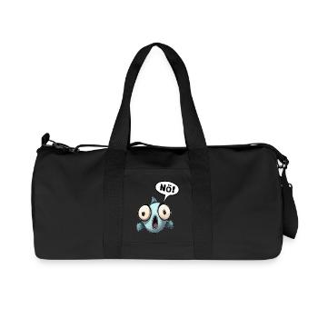 Fisch Nein no Nö Nee Spruch Lustiges Funshirt - Sac de sport en toile recyclée Stanley/Stella - noir - Devant
